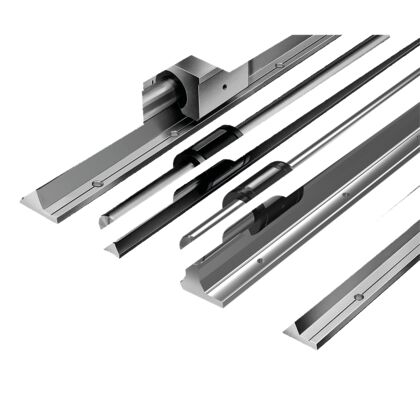 Precision Steel Shafts with Shaft Support Rails